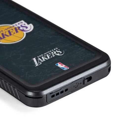 NBA Los Angeles Lakers Black Primary Logo Galaxy S24 Waterproof Case